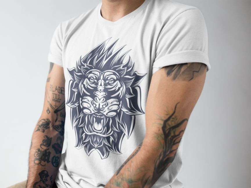 Rolled Sleeves Tee Mockup